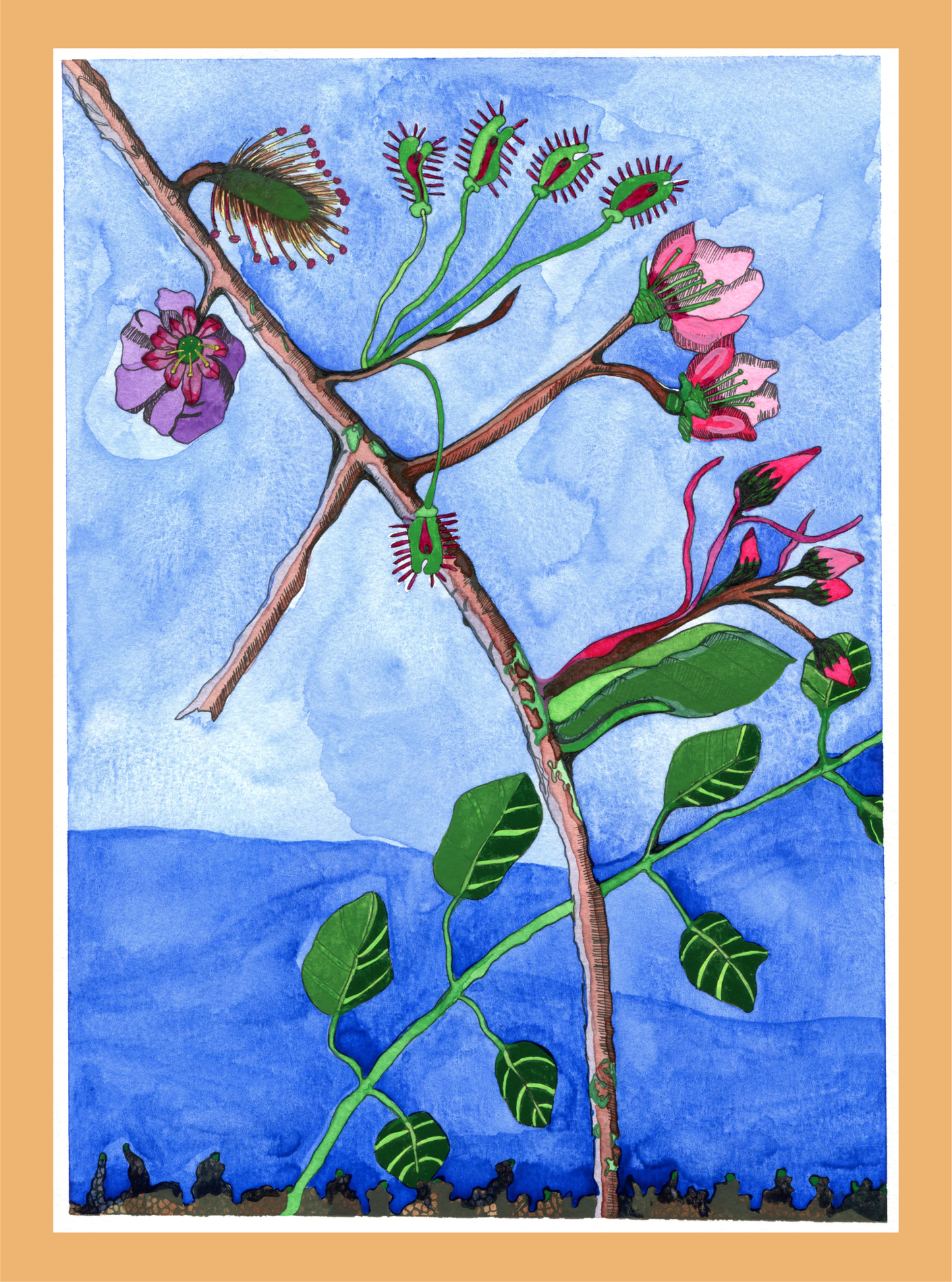 Novel Botanical: 17 - print by Malaika Ross