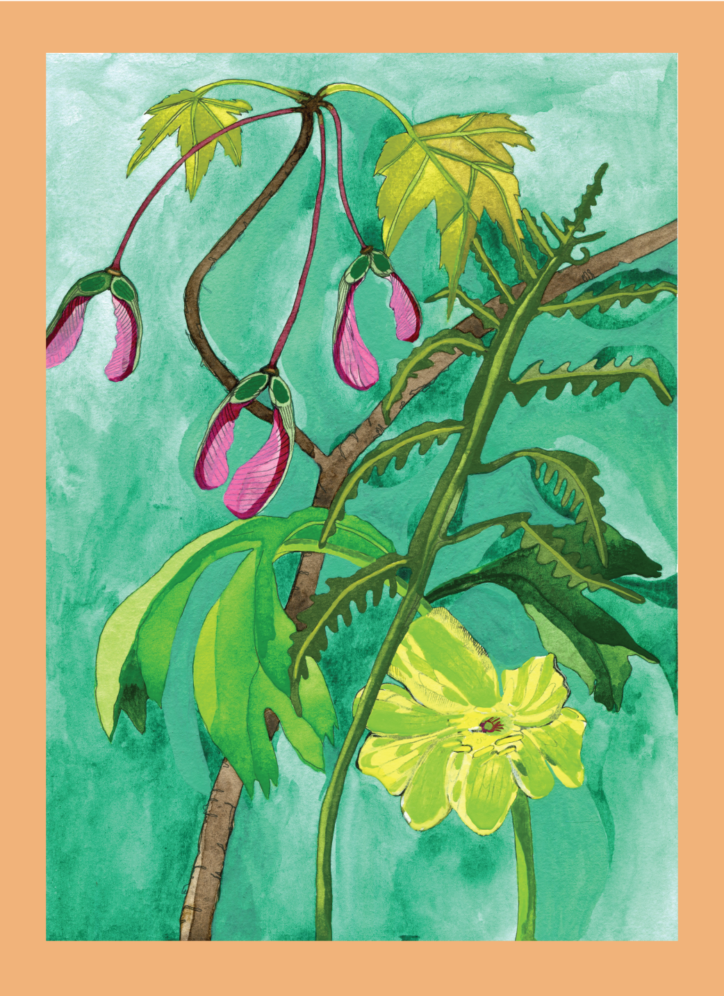 Novel Botanical: 19 - print by Malaika Ross