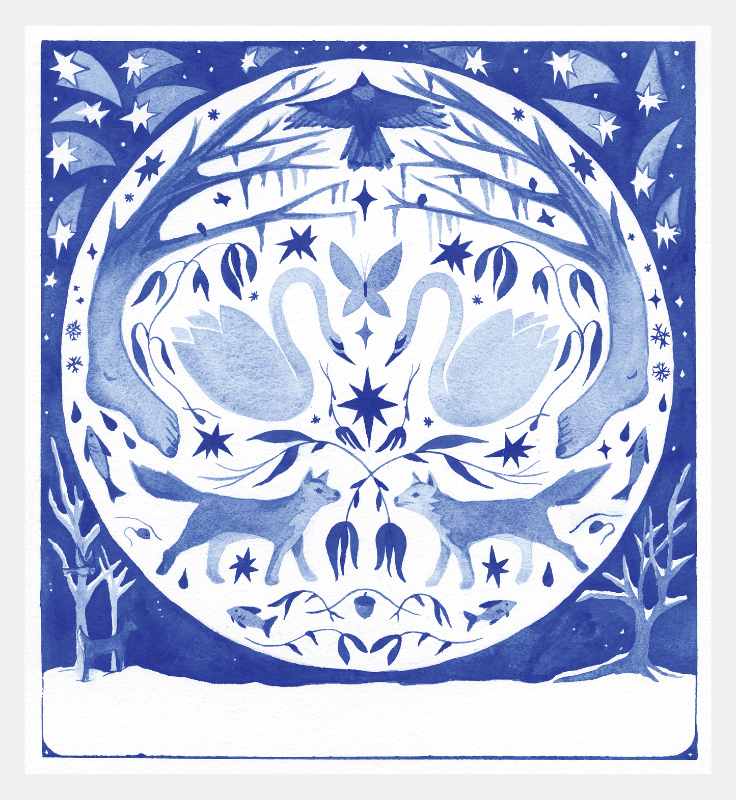 Winter Walking - print by Lena Mac