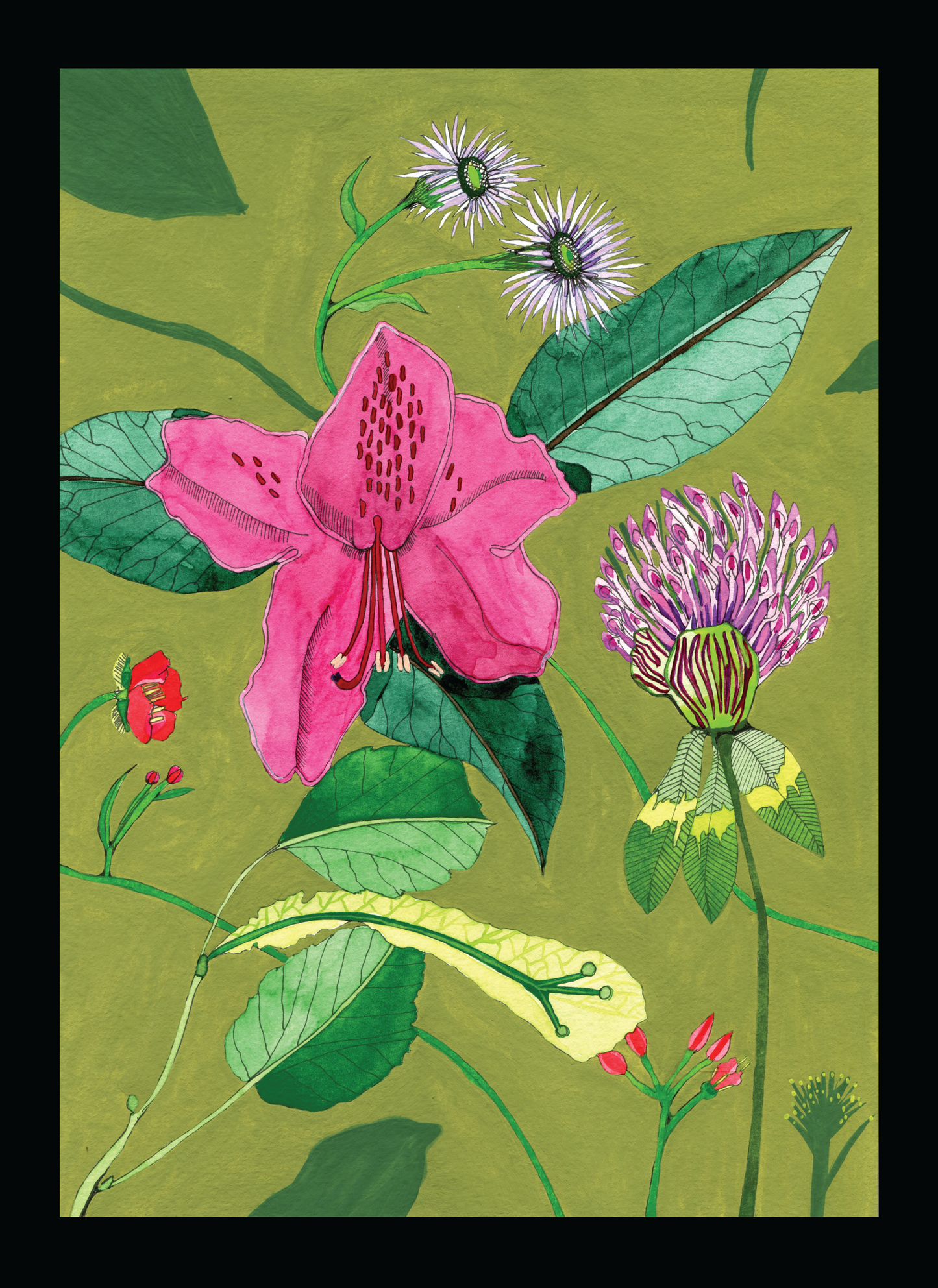 Novel Botanical: 25 - print by Malaika Ross
