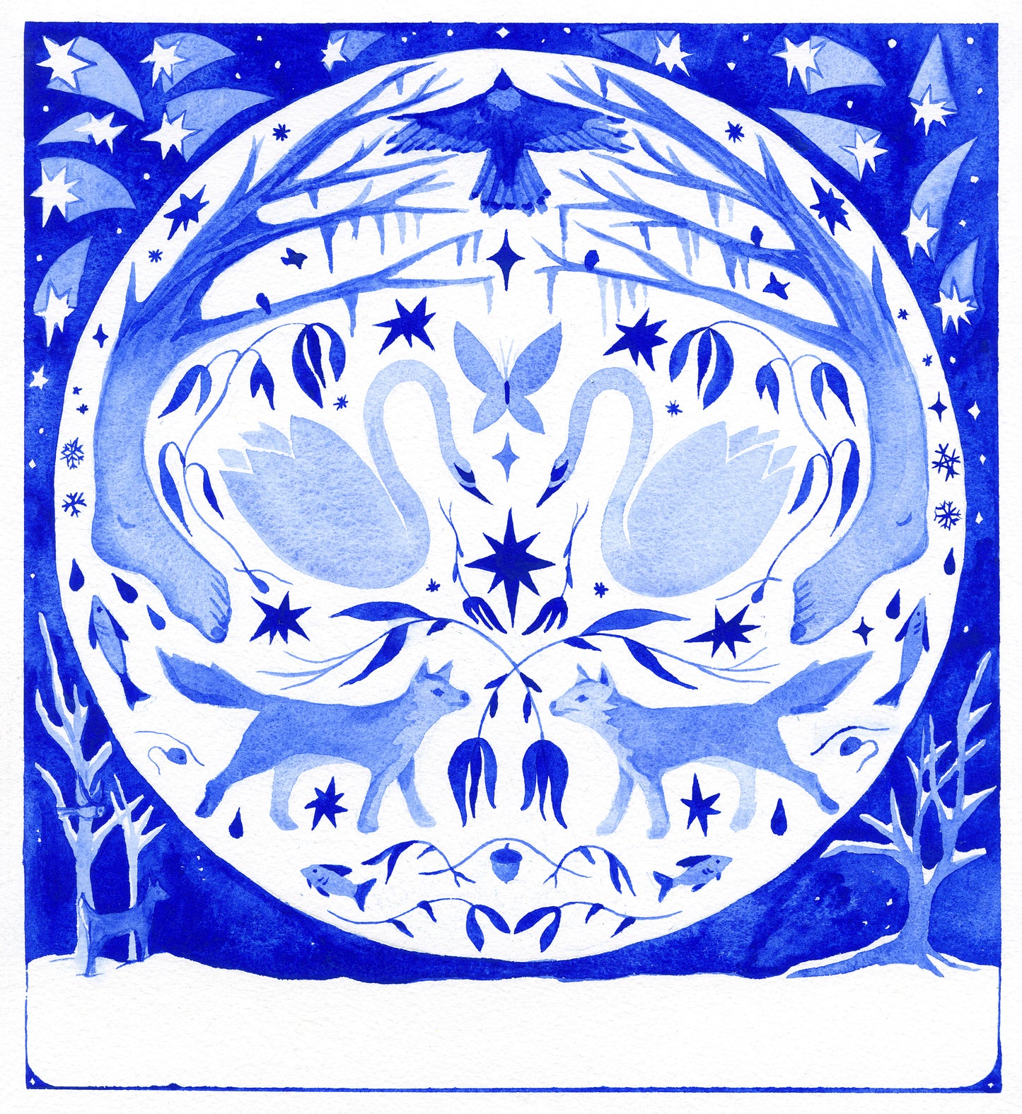 Winter Walking - print by Lena Mac