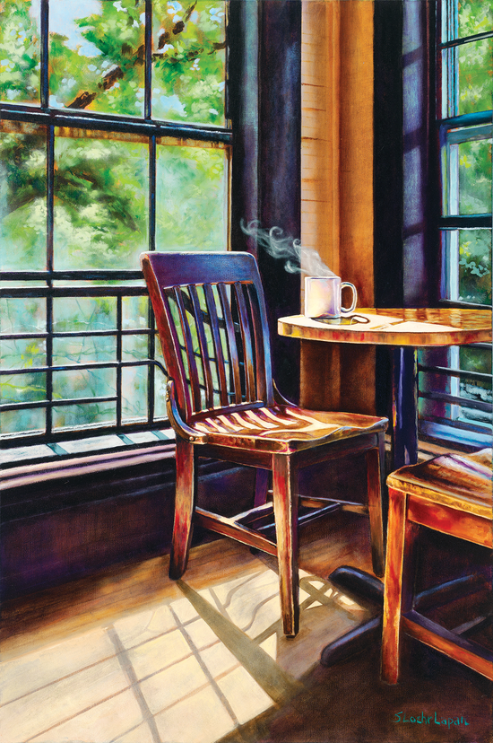 Load image into Gallery viewer, Cozy Corner in the Lady Killigrew Print by Sharon Loehr-Lapan
