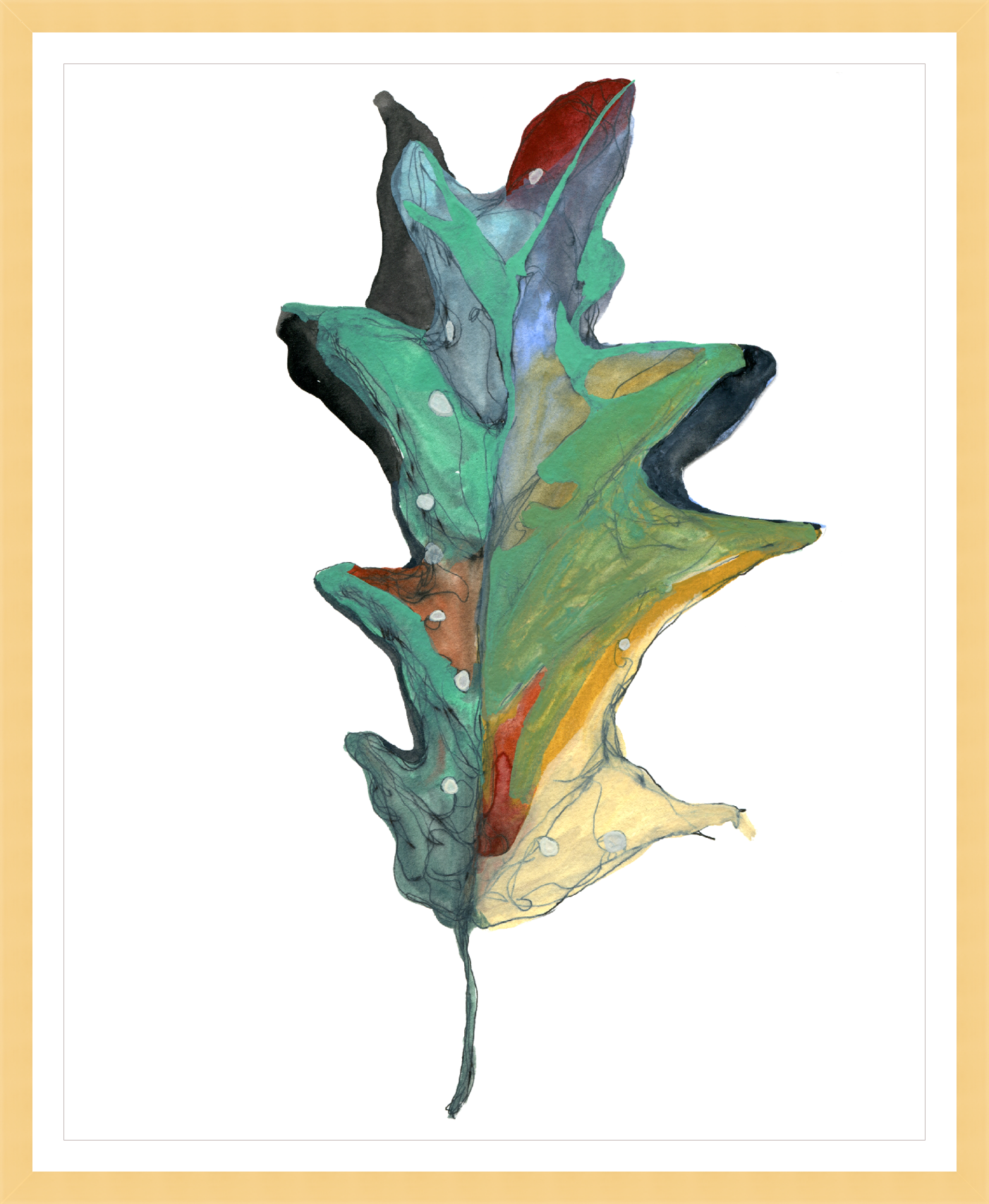 Cargar imagen en el visor de la galería, Oak Leaf – print by Malaika Ross
