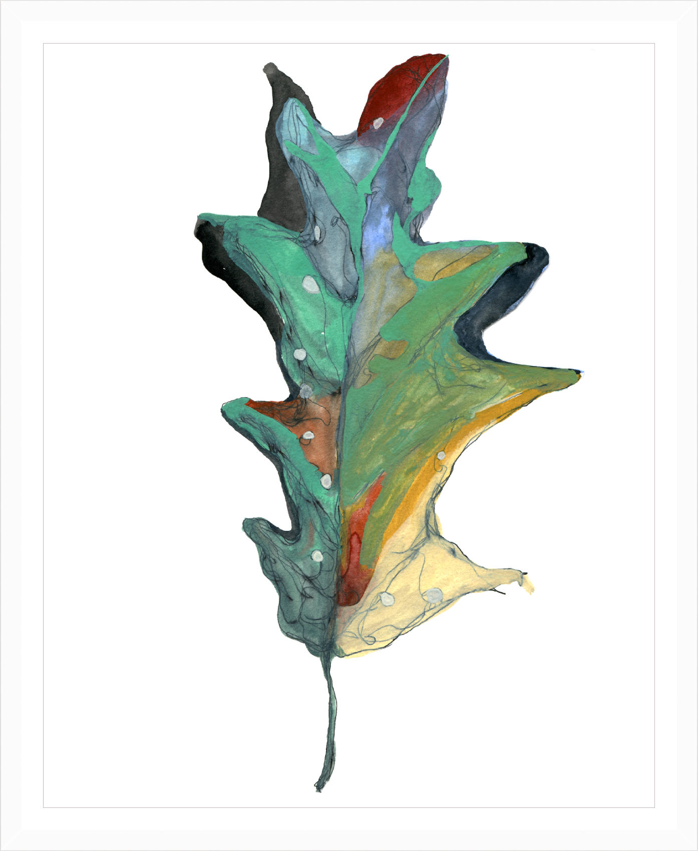 Cargar imagen en el visor de la galería, Oak Leaf – print by Malaika Ross
