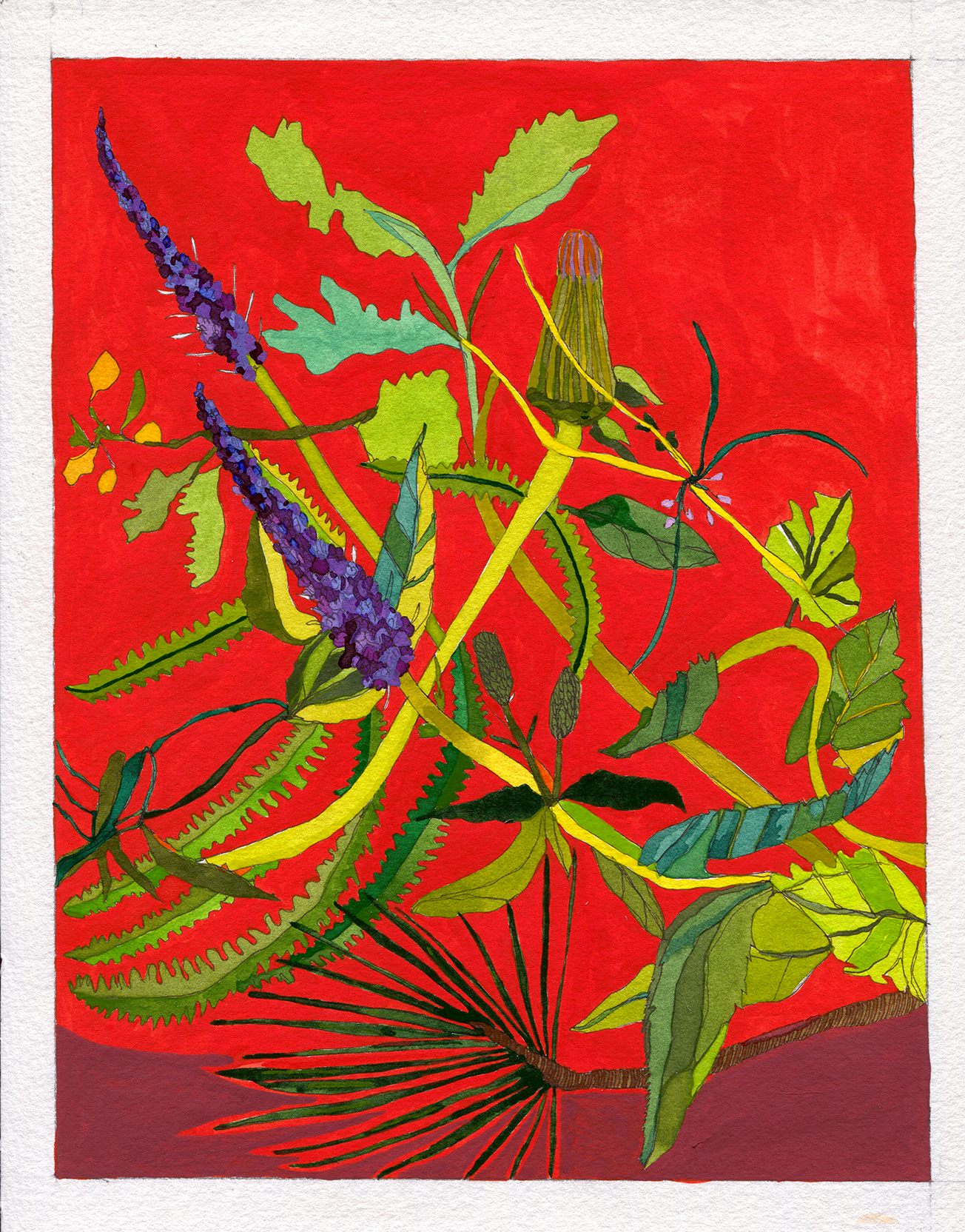 Nouveau Botanical: 1 - print by Malaika Ross