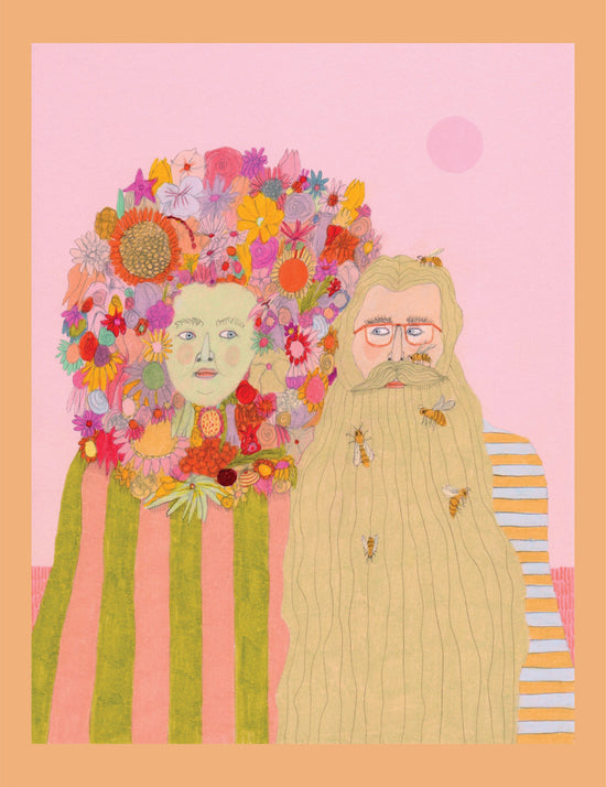 Bee and Flower - print by Rhea Mack