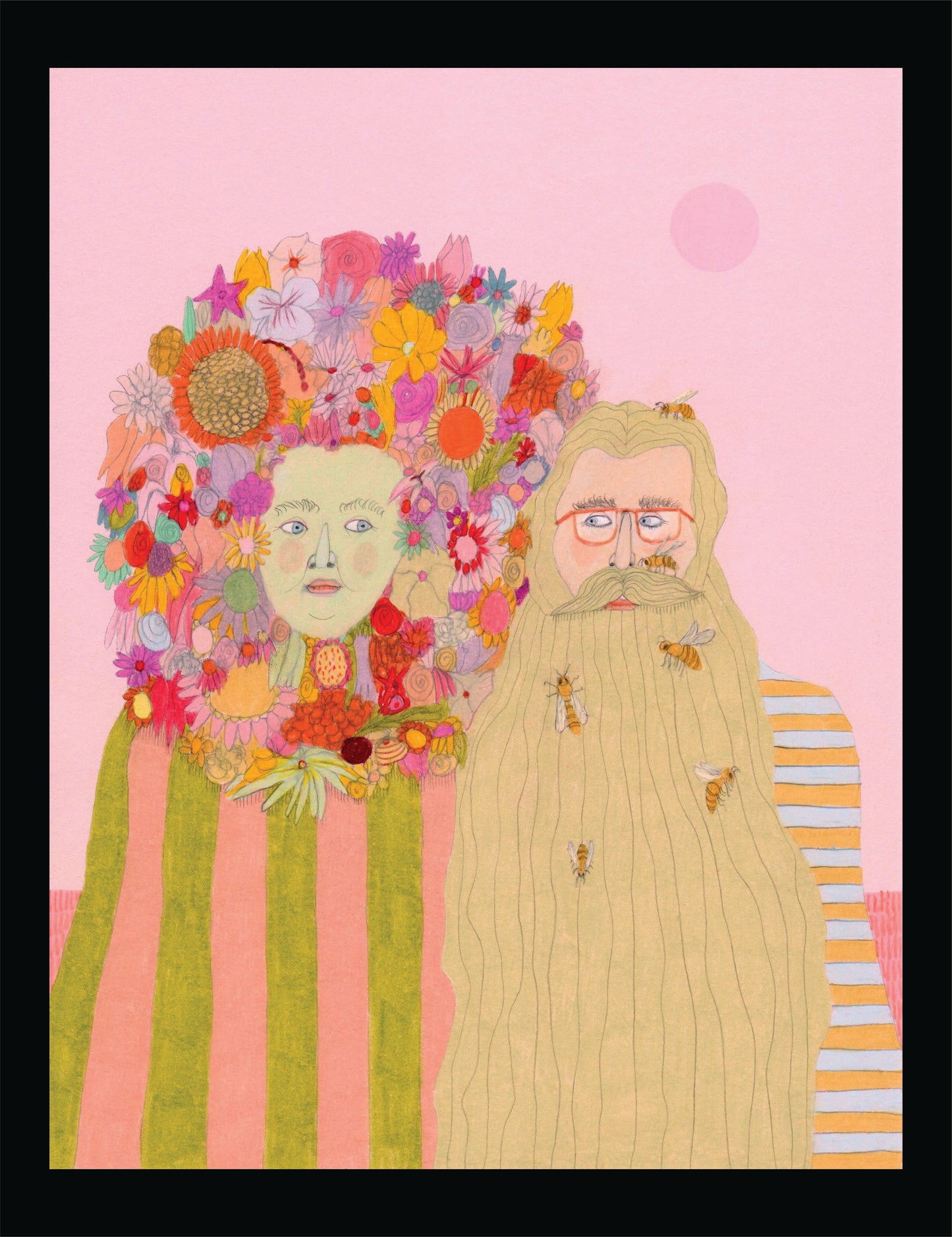 Bee and Flower - print by Rhea Mack