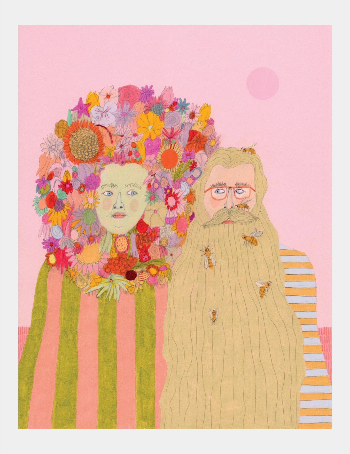 Bee and Flower - print by Rhea Mack