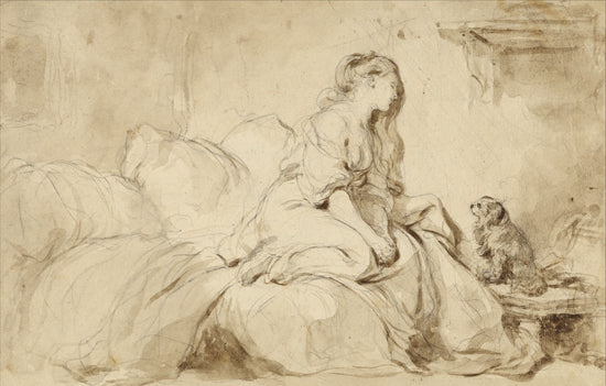 Oh! If Only He Were as Faithful to Me by Jean-Honoré Fragonard  – Vintage Print