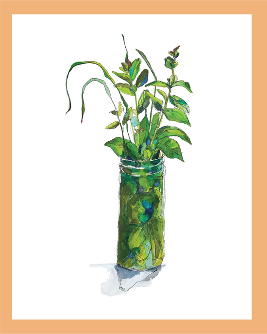Summer to Fall: Mint, Chives, Lemongrass Print by Malaika Ross