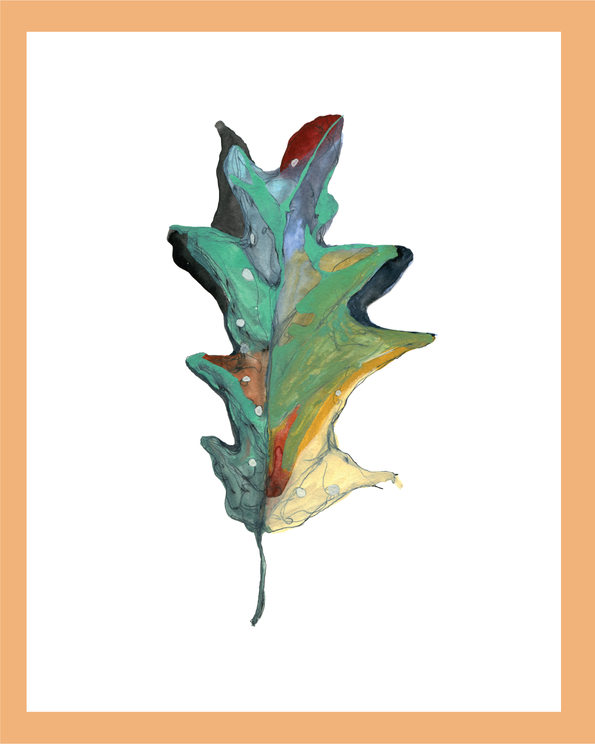 Maple Leaf – print by Malaika Ross