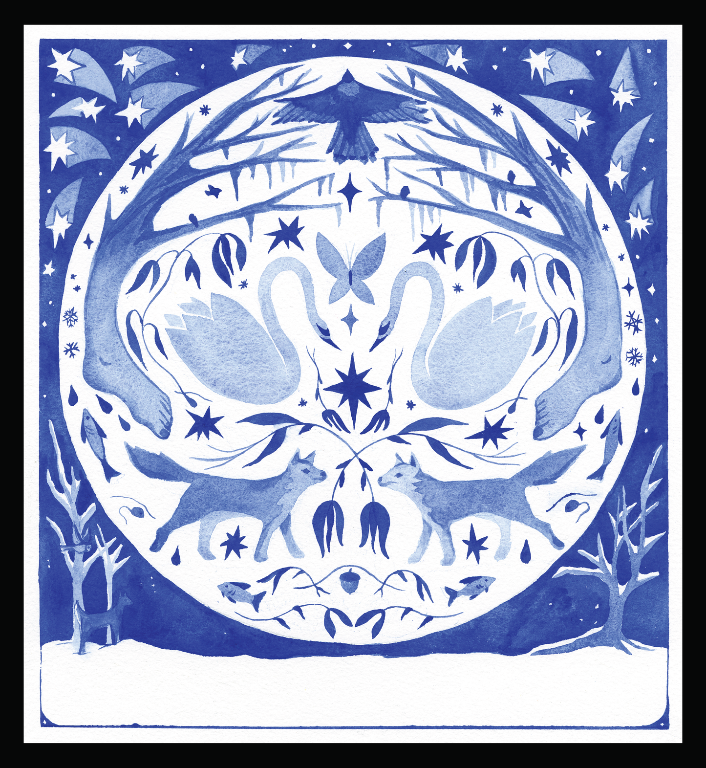 Winter Walking - print by Lena Mac