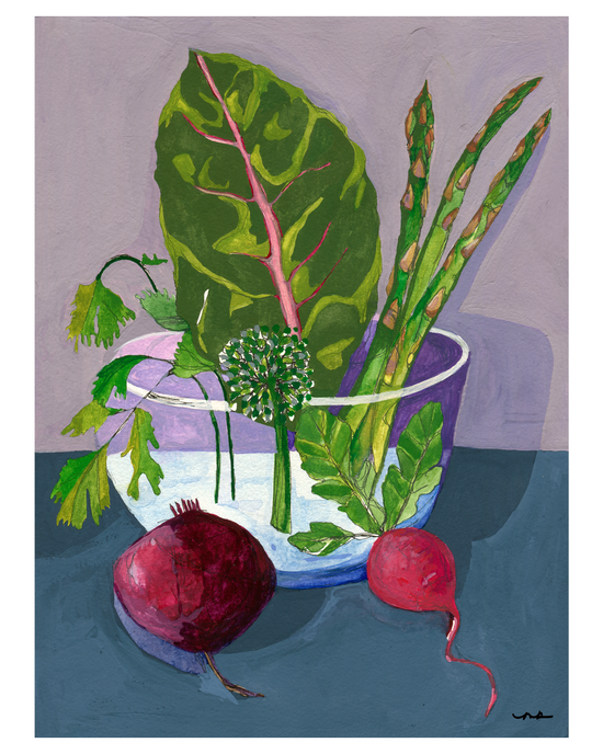 Northampton Veggies – print by Malaika Ross