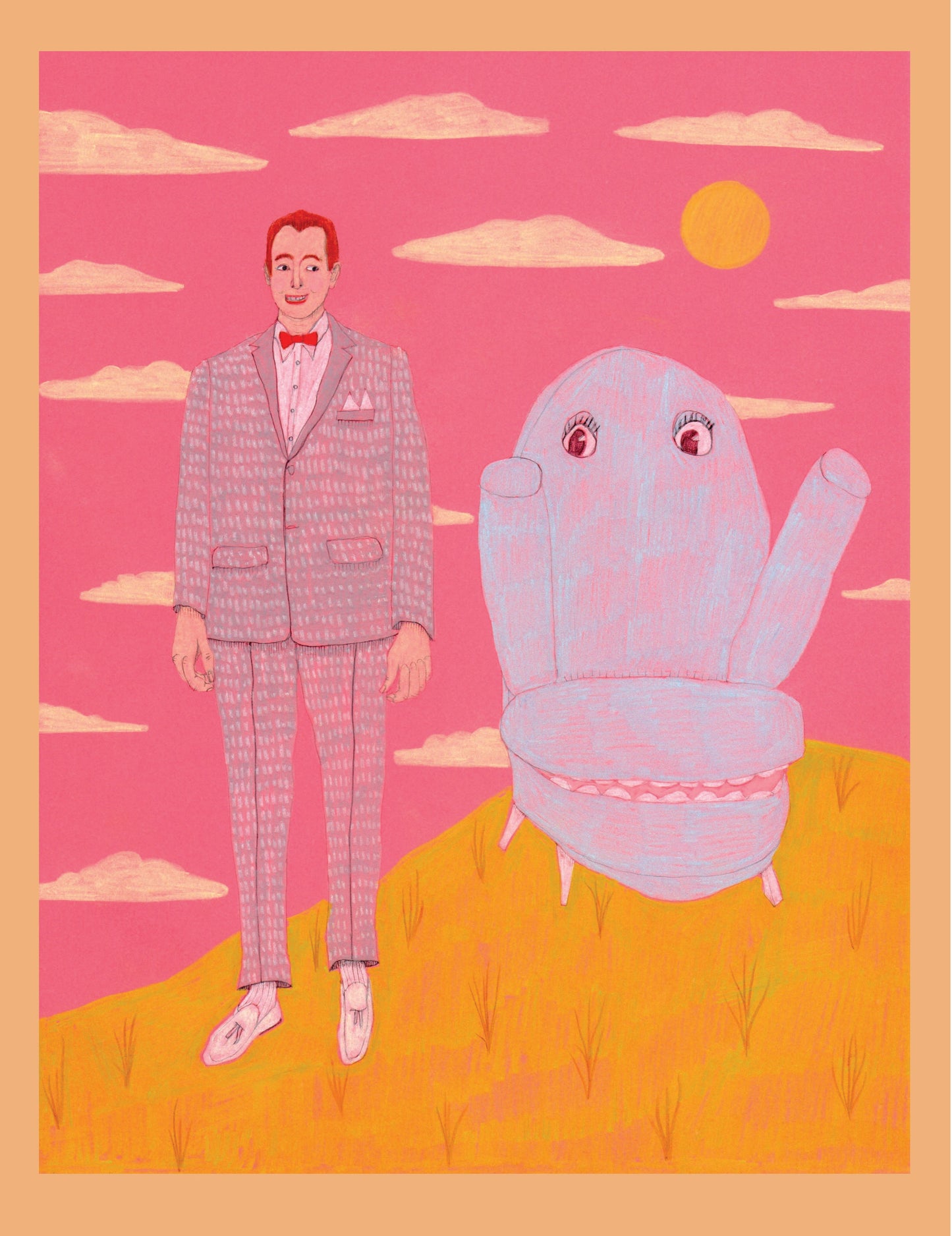 Peewee and Chairry - print by Rhea Mack