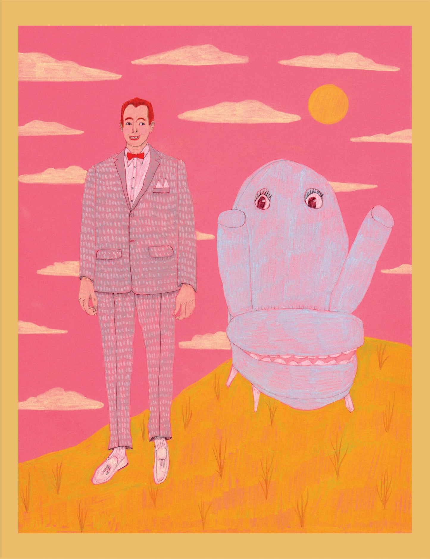 Peewee and Chairry - print by Rhea Mack