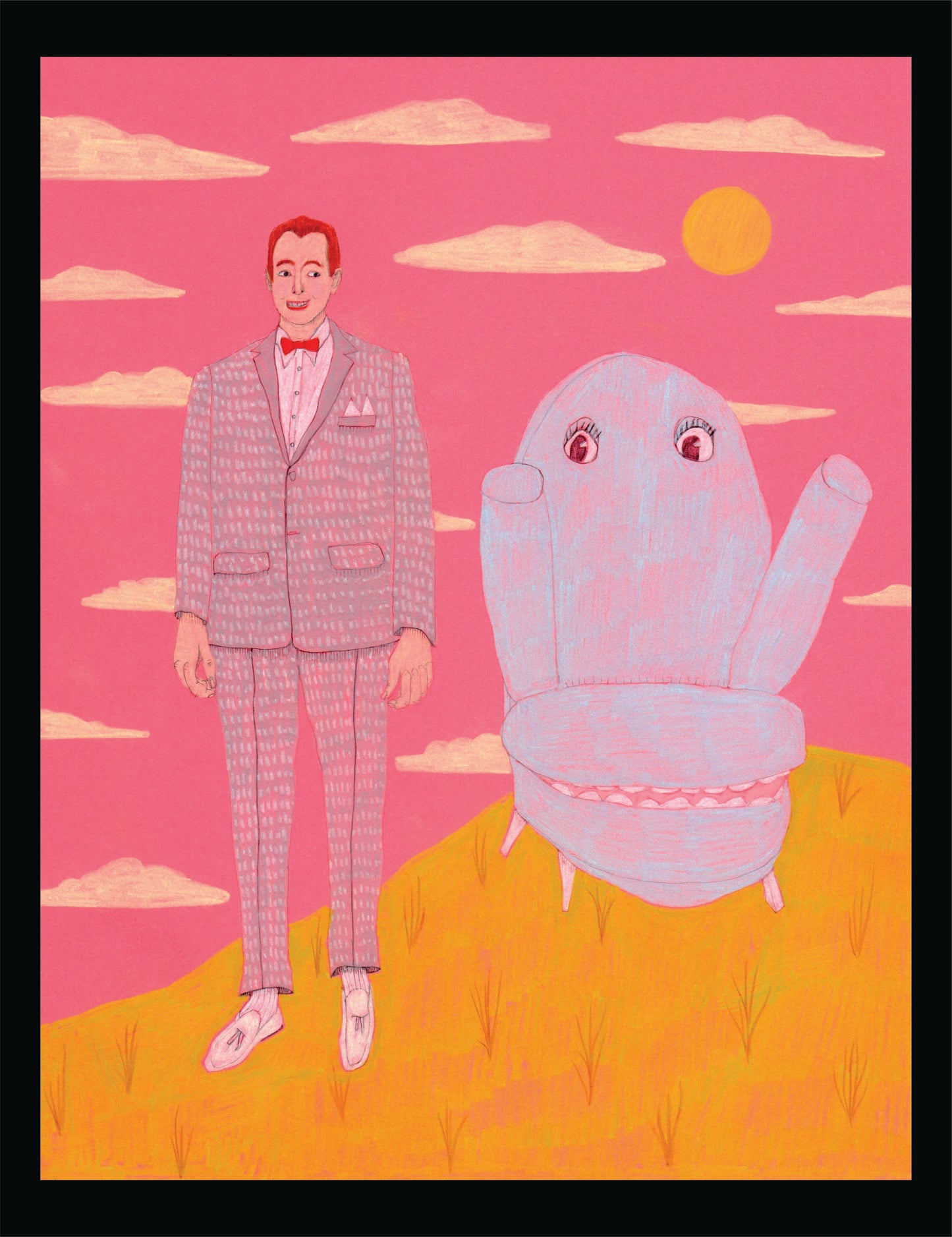 Peewee and Chairry - print by Rhea Mack