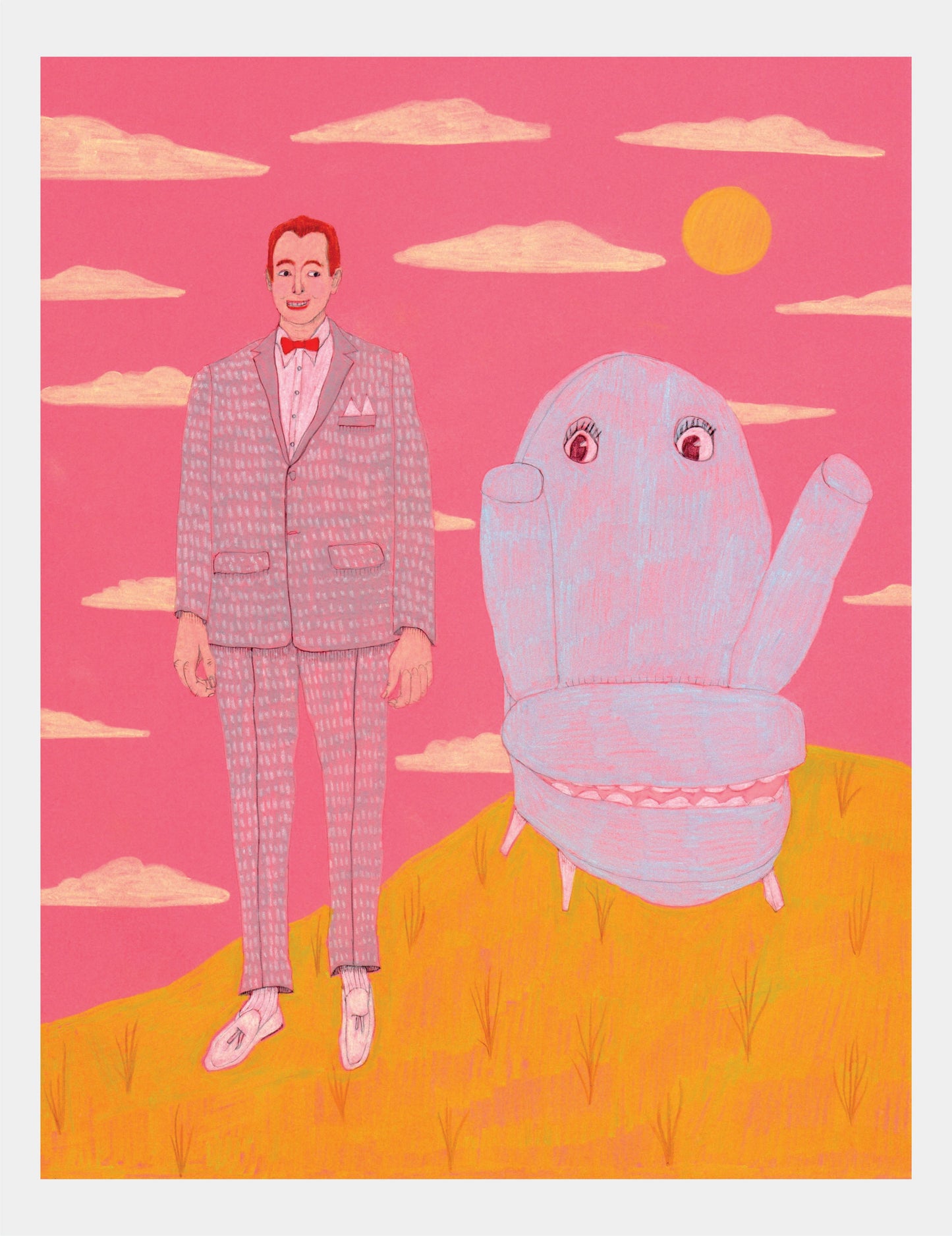 Peewee and Chairry - print by Rhea Mack