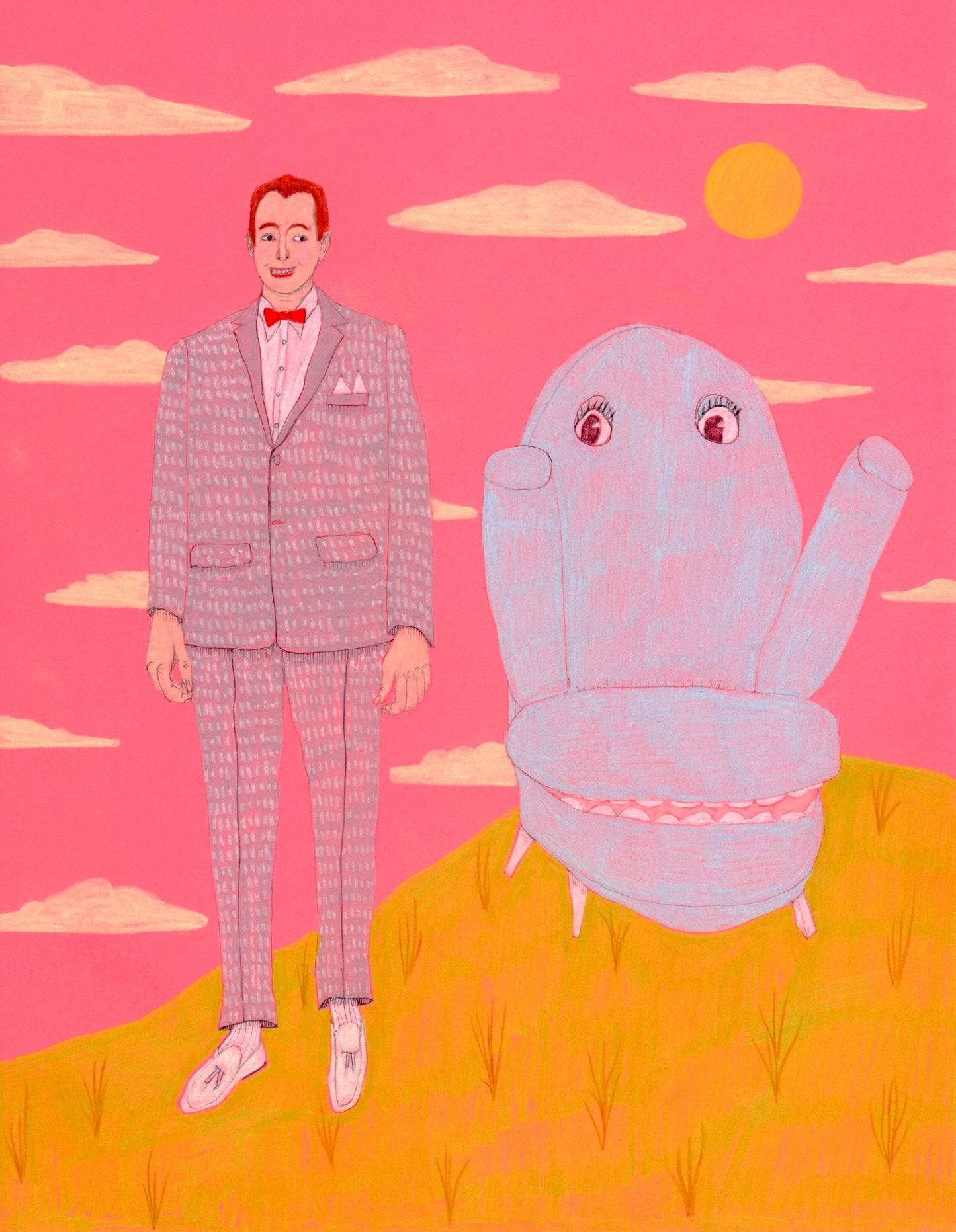 Peewee and Chairry - print by Rhea Mack