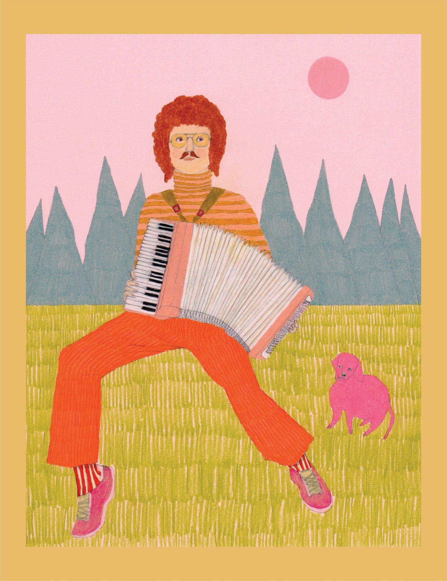 Weird Al - print by Rhea Mack