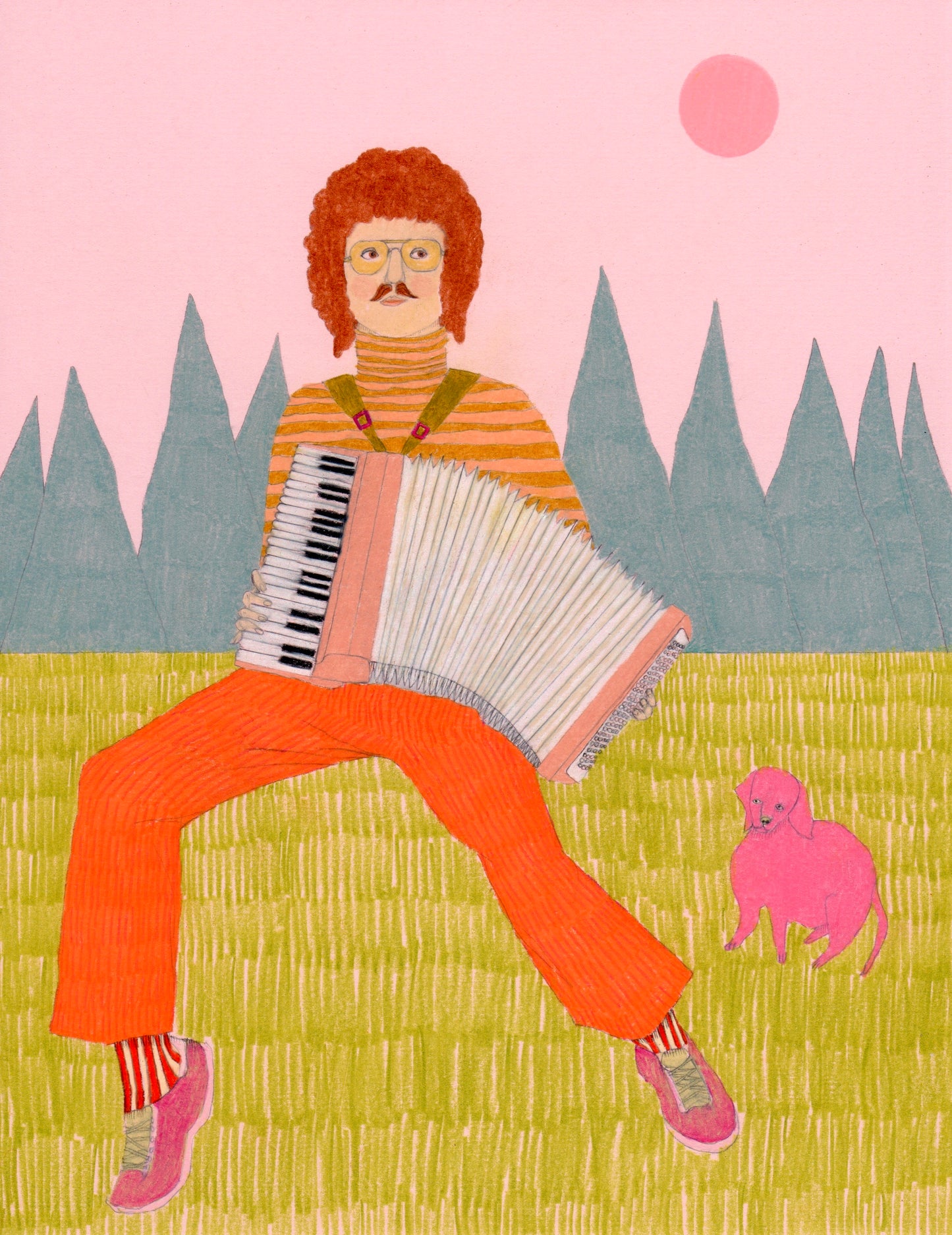 Weird Al - print by Rhea Mack