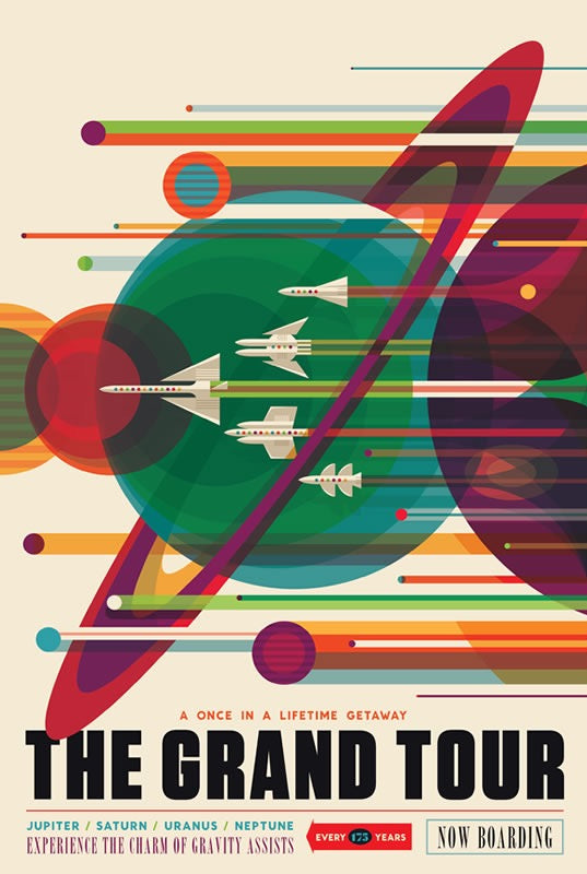 Load image into Gallery viewer, The Grand Tour – NASA /JPL Visions of the Future Poster
